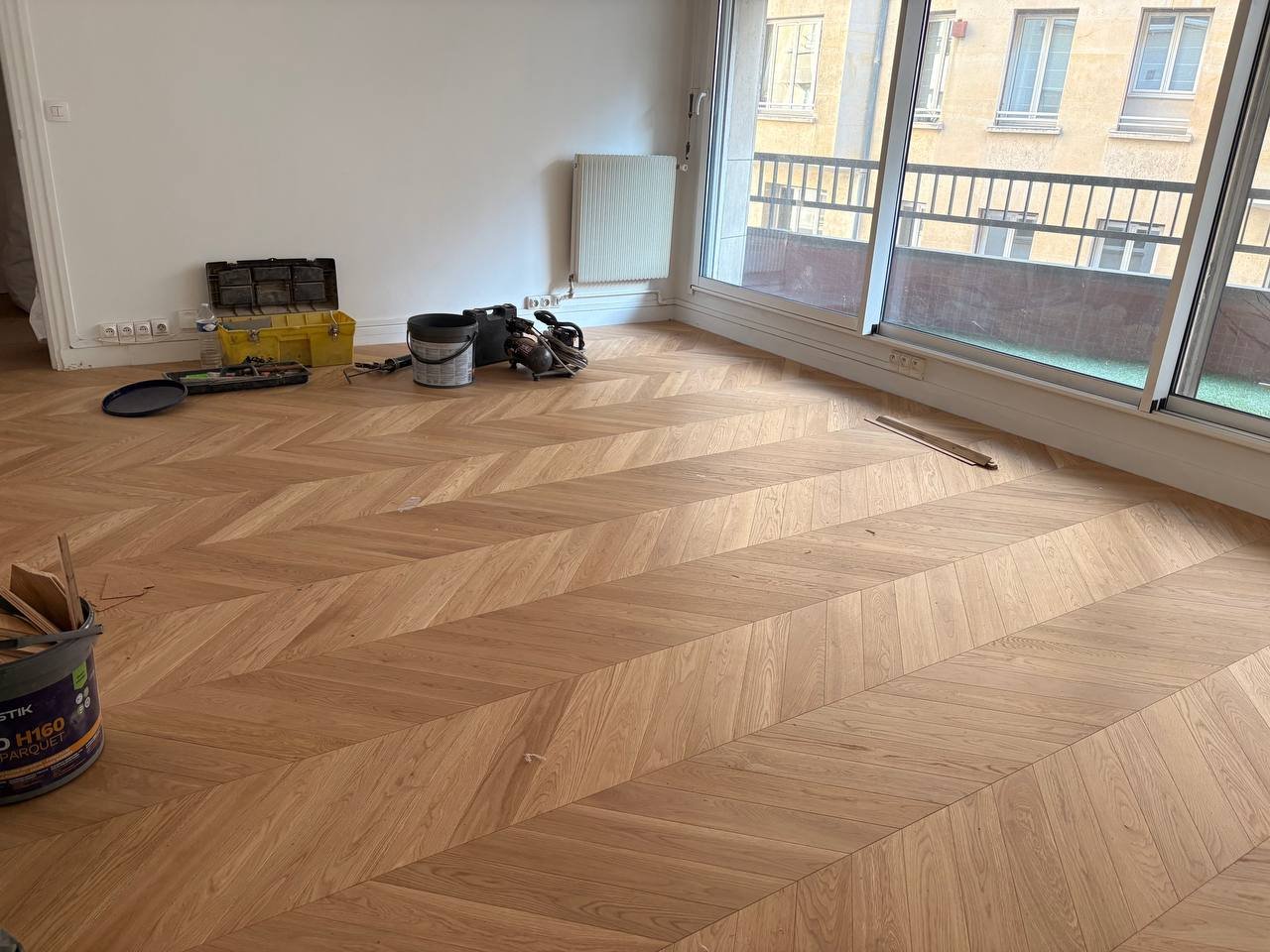 Parquet massif chêne blond